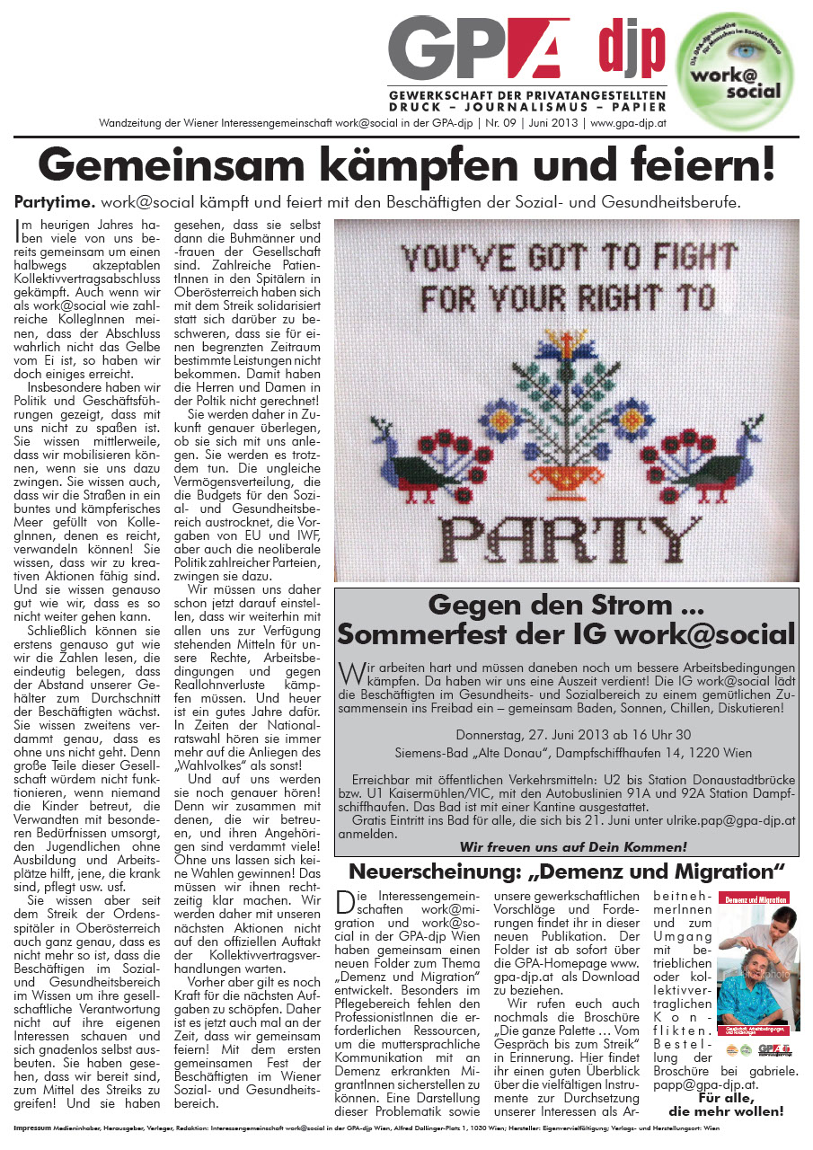 Wandzeitung work@social 9